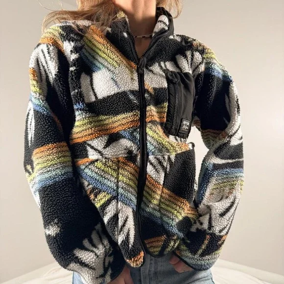 Rip Curl Retro Fleece Zip Jacket – Size Small - Picture 4 of 4